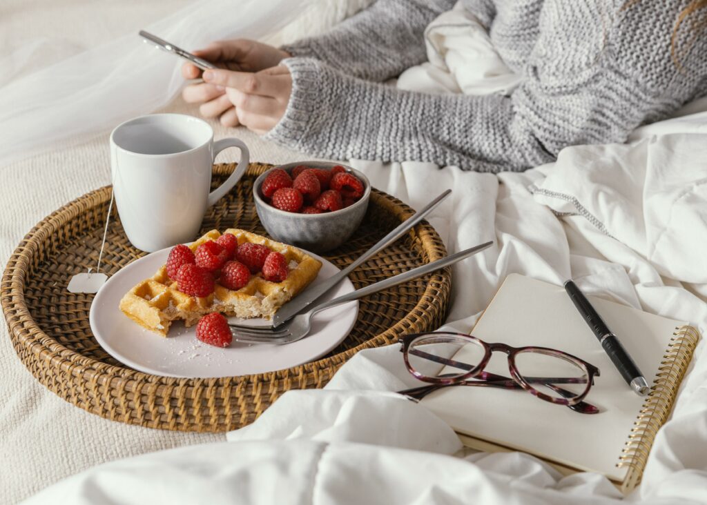 petit-déjeuner au lit
