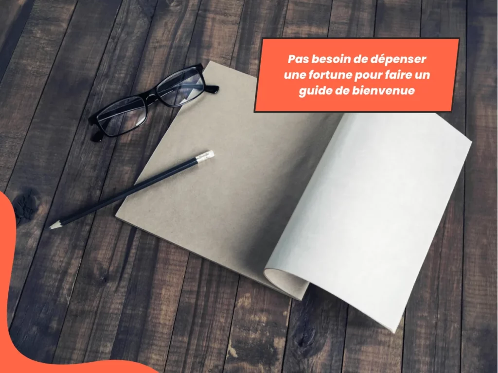 Guide de bienvenue Airbnb pas cher sur bureau en bois