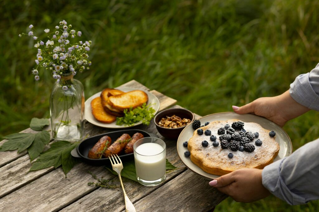 petit déjeuner dans la nature