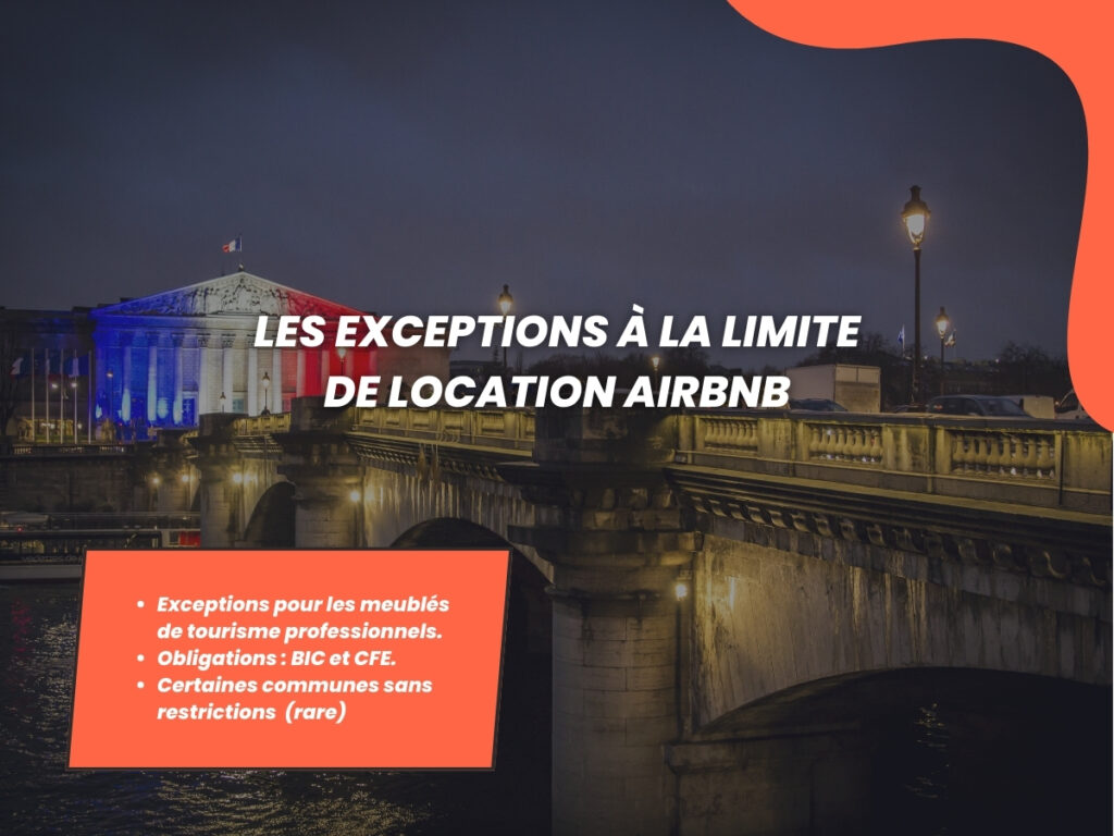 ParisBnB - les exceptions à la limite de location Airbnb