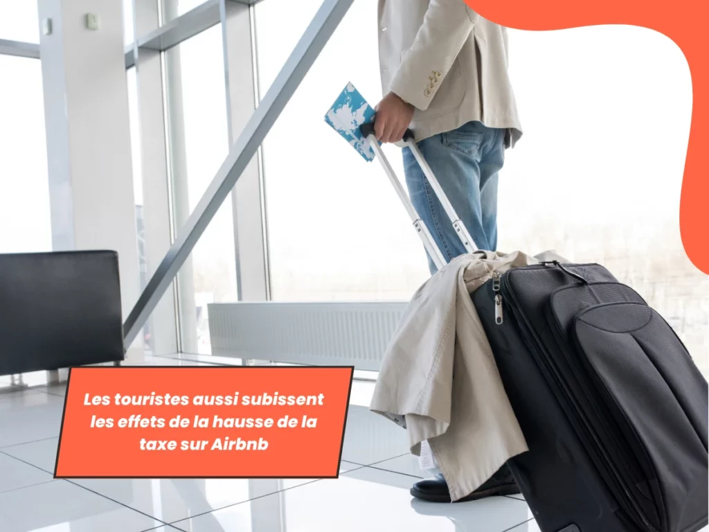 Touriste avec valise à roulettes dans un aéroport