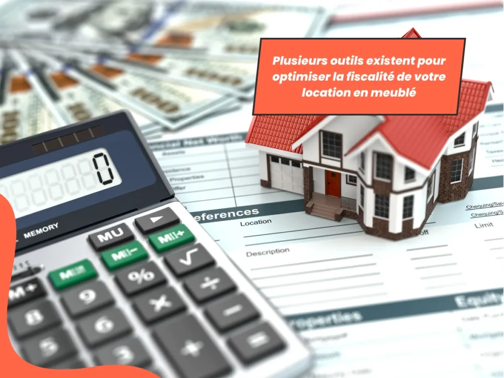 Calculatrice et maison sur formulaire fiscal – location en meublé impôt