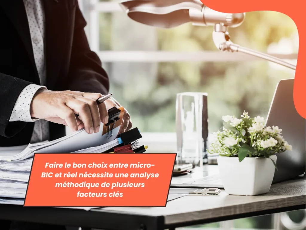 choix entre micro-BIC et réel