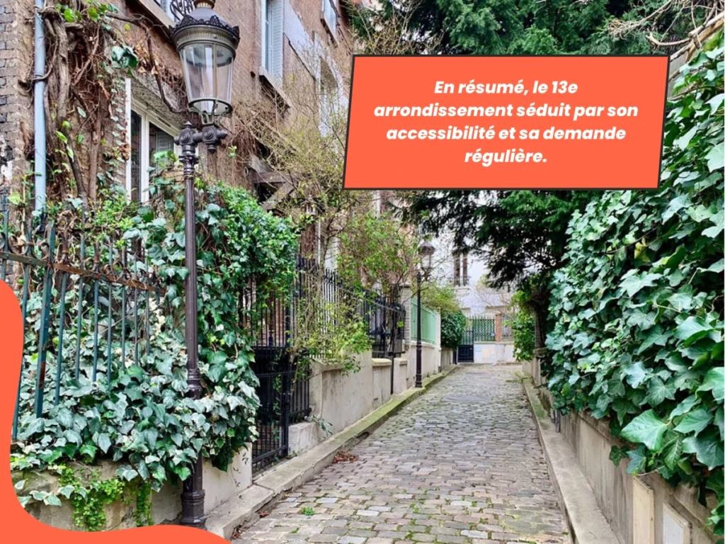En résumé, le 13e arrondissement séduit par son accessibilité et sa demande régulière.